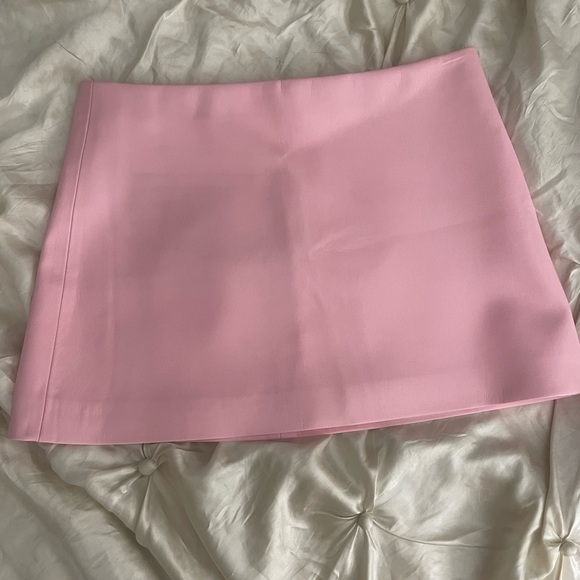 Alice + Olivia Pink Rubi Vegan Leather Low Rise Micro Mini Skirt - Picture 7 of 8